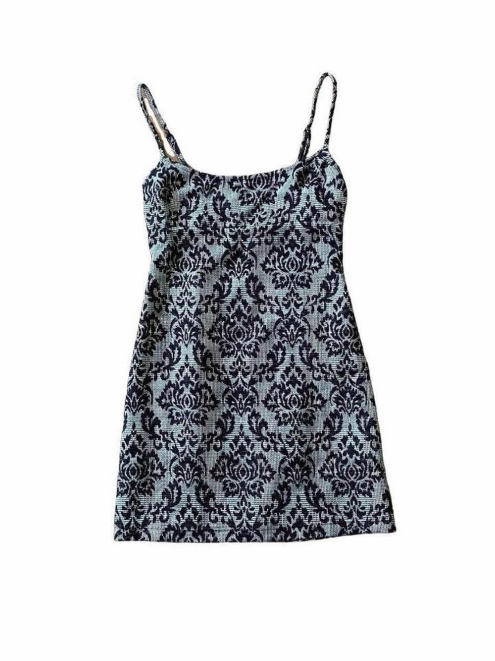 Urban Outfitters Black White Damask Mini Slip Dress XS